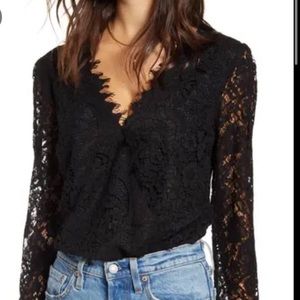 Wayf black lace bodysuit